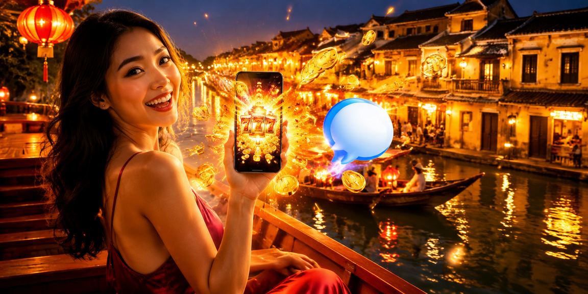 Người chơi Hội An tham gia slot game với mức cược cao trong không khí tập trung